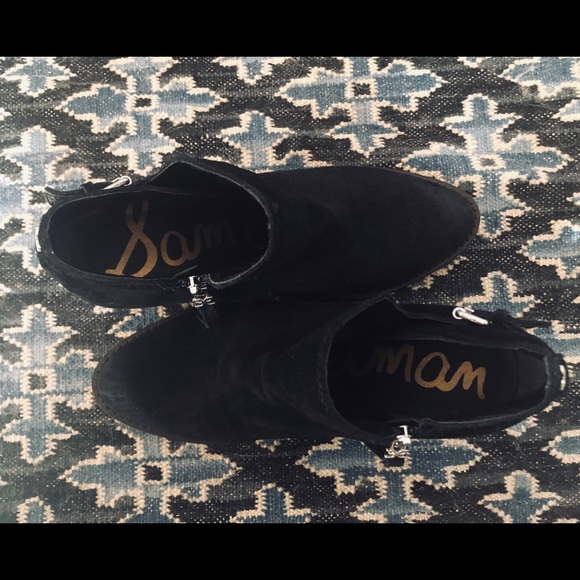 Sam Edelman black suede/leather bootie - Picture 2 of 6